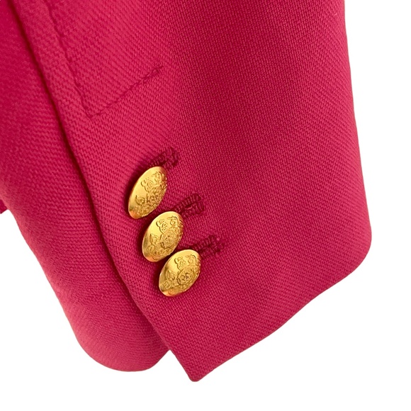 Banana Republic Hot Pink Barbie Flirty Pink Core Career 2 Button Blazer SZ 10 - Picture 8 of 8